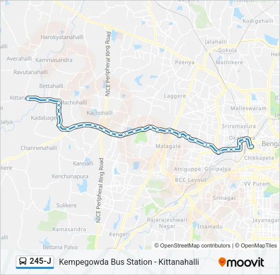 245-J Bus Line Map