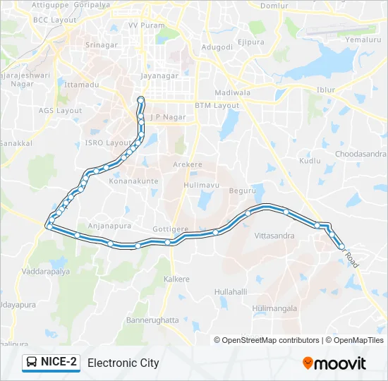NICE-2 Bus Line Map