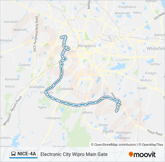 NICE-4A Bus Line Map