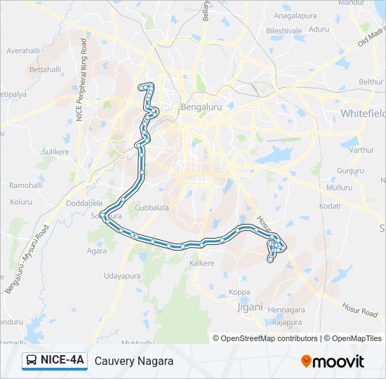 NICE-4A Bus Line Map