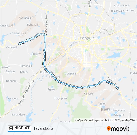 NICE-6T Bus Line Map