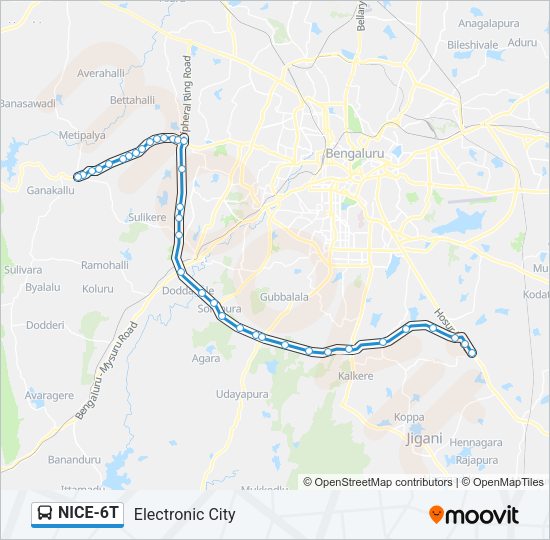 NICE-6T Bus Line Map