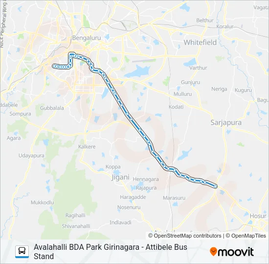 36-A AVLH-ATB Bus Line Map