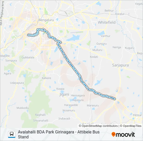 36-A AVLH-ATB Bus Line Map