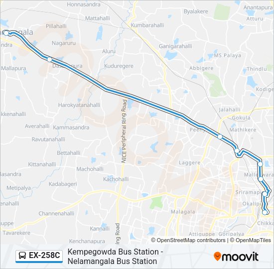 EX-258C Bus Line Map