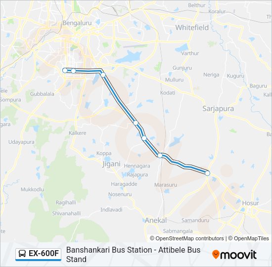 EX-600F Bus Line Map