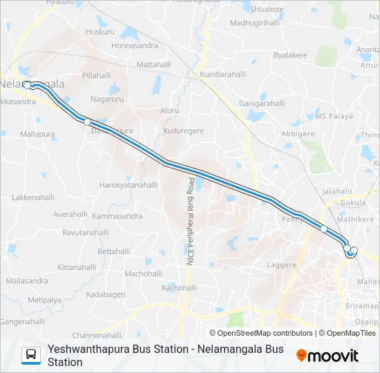 EXP-258C YBS-NGM Bus Line Map
