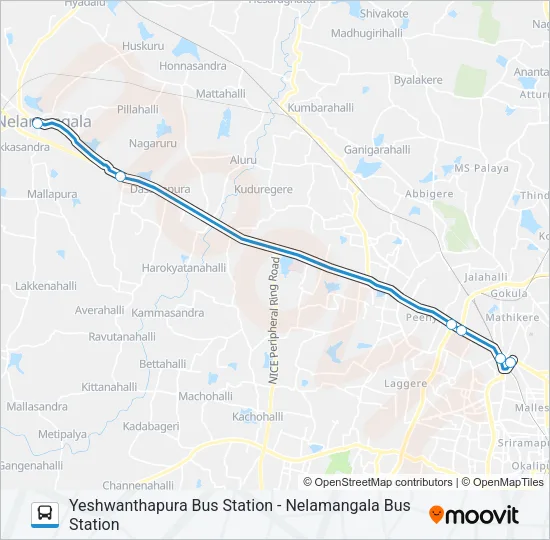EXP-258C YBS-NGM Bus Line Map
