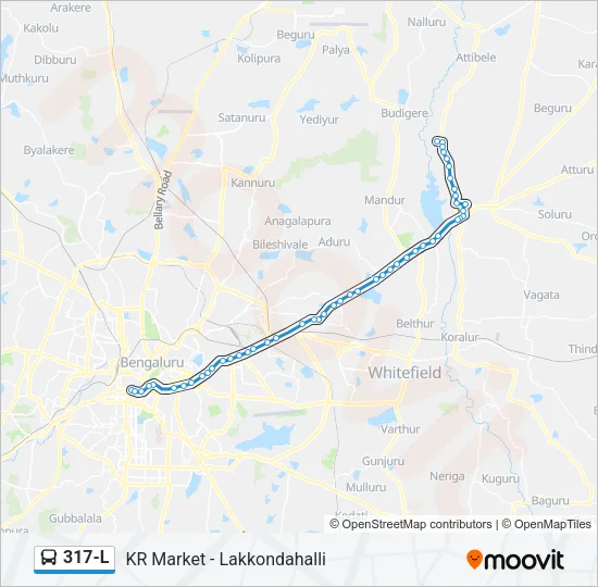 317-L Bus Line Map