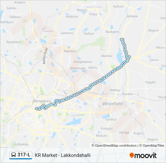 317-L Bus Line Map