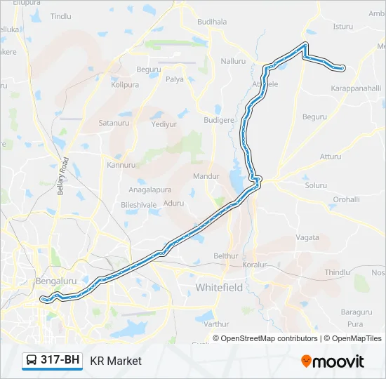317-BH Bus Line Map