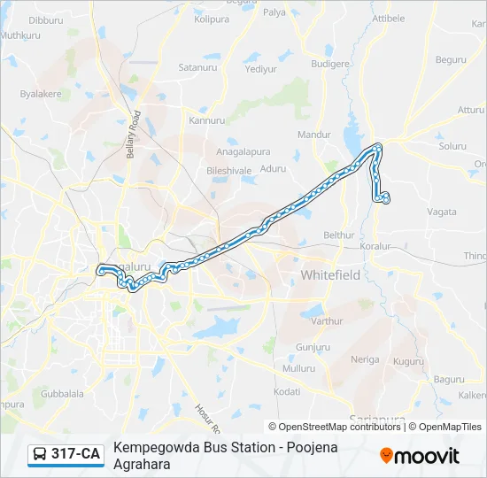 317-CA Bus Line Map