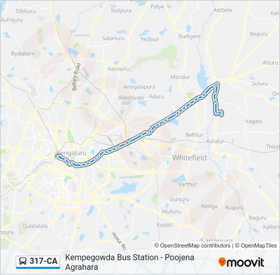 317-CA Bus Line Map