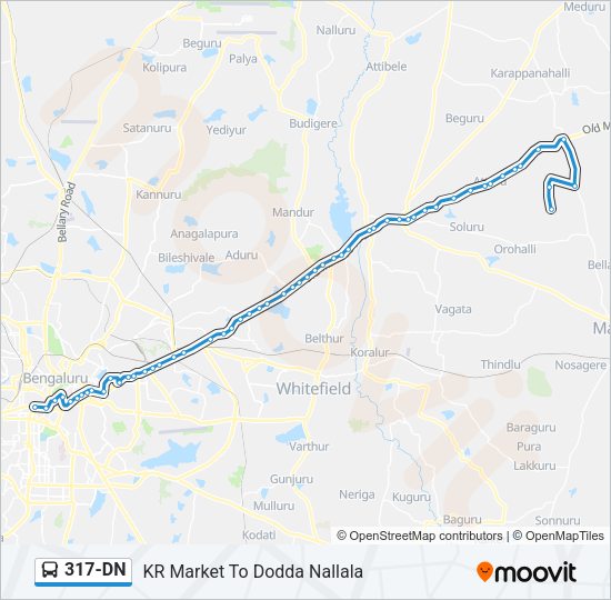 317-DN Bus Line Map