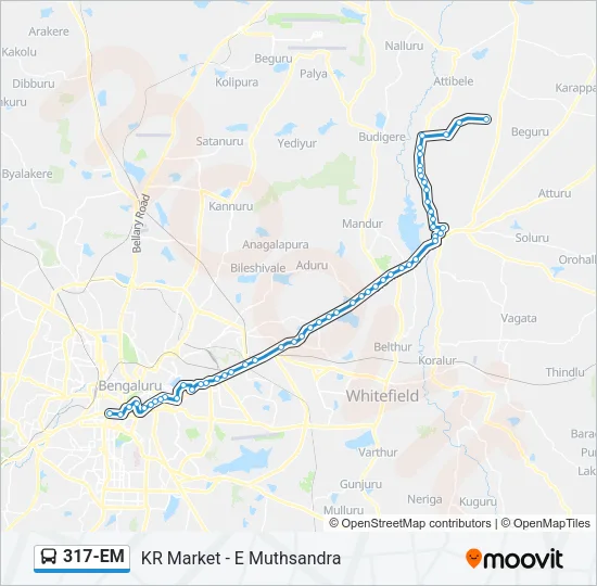 317-EM Bus Line Map
