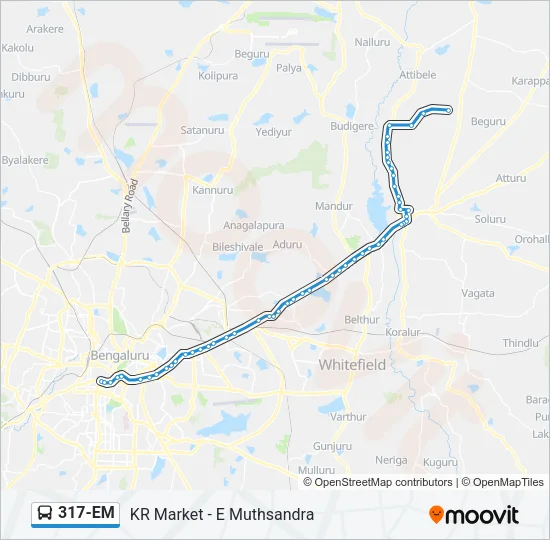 317-EM Bus Line Map