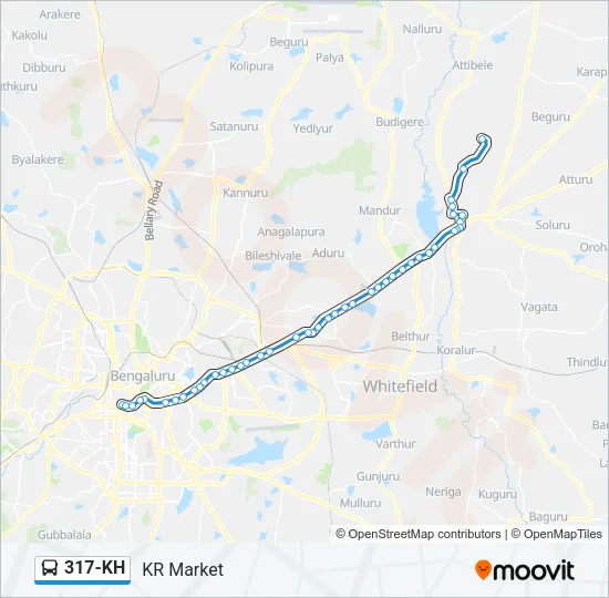 317-KH Bus Line Map