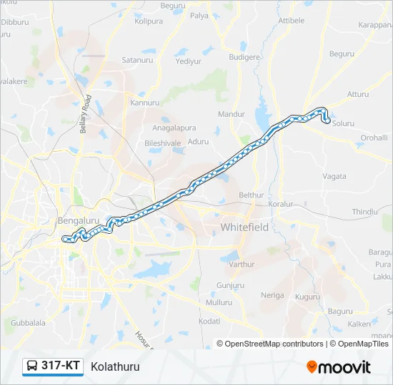 317-KT Bus Line Map