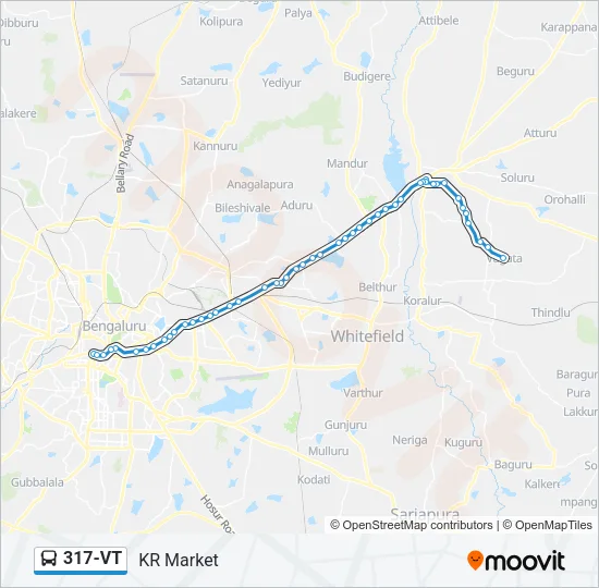 317-VT Bus Line Map