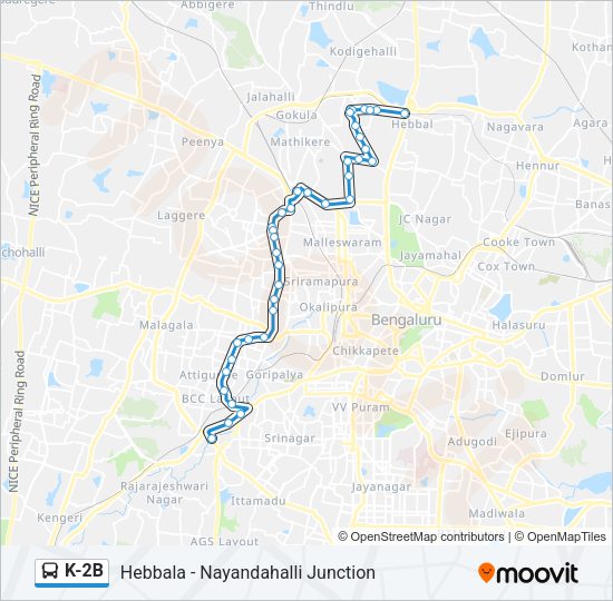 K-2B Bus Line Map