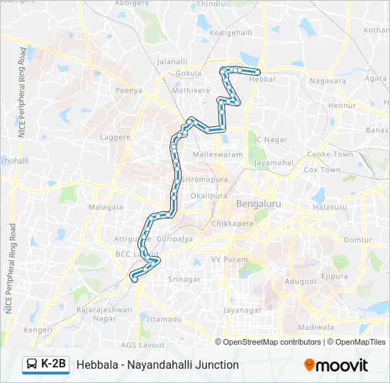 K-2B Bus Line Map