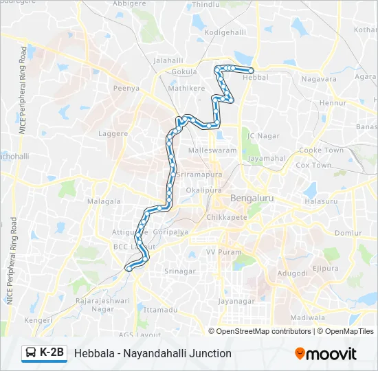 K-2B Bus Line Map