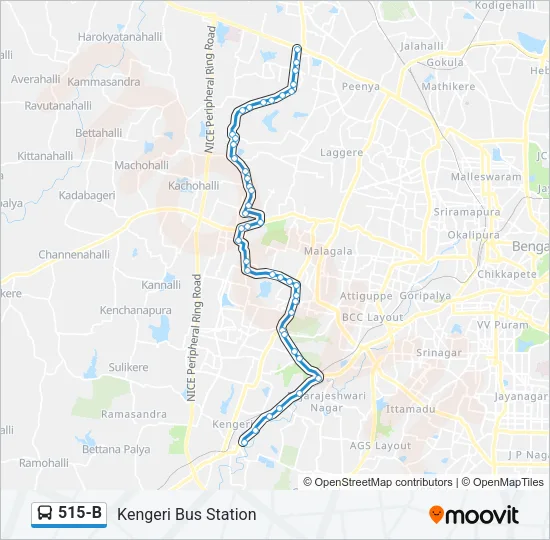 515-B Bus Line Map