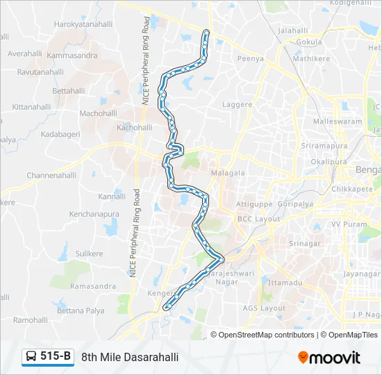 515-B Bus Line Map