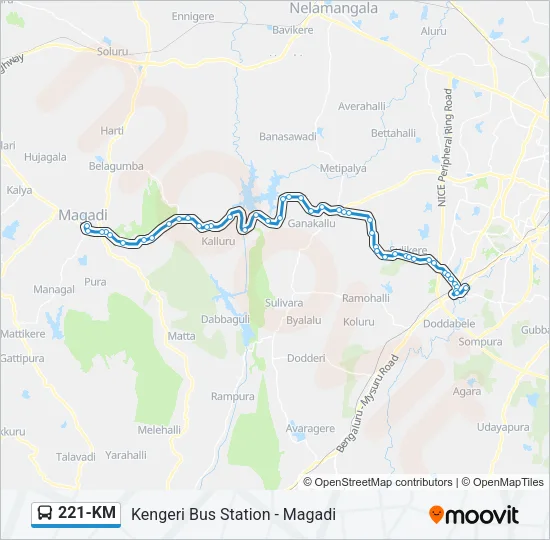 221-KM Bus Line Map