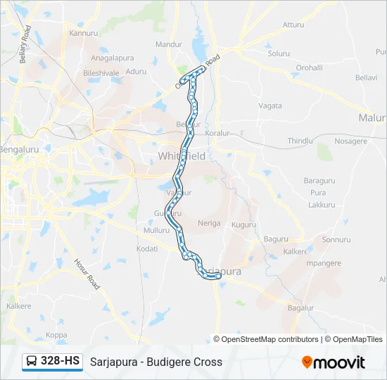 328-HS Bus Line Map