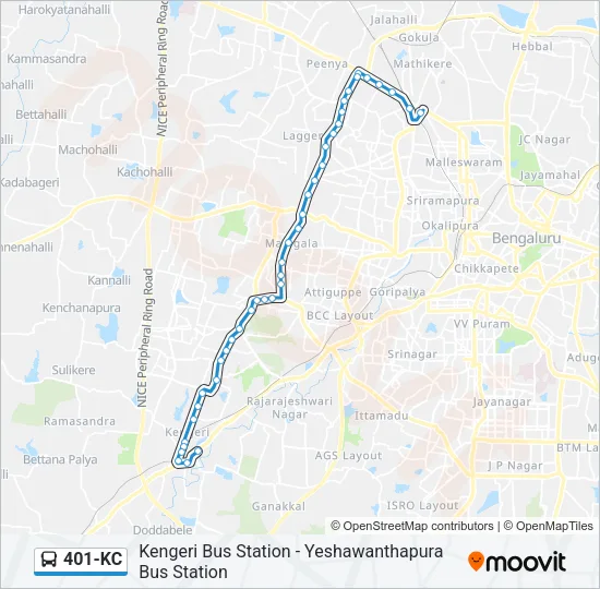 401-KC Bus Line Map