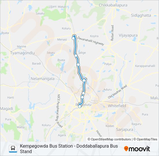 V-EXP 285M Bus Line Map