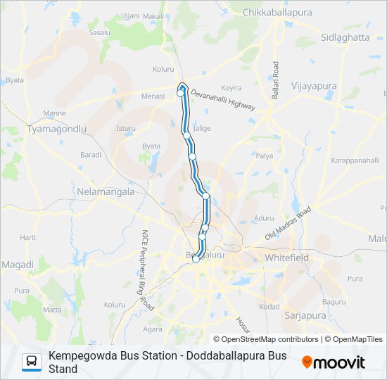 V-EXP 285M Bus Line Map