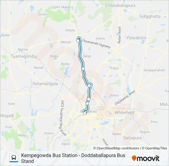 EXP-285M Bus Line Map