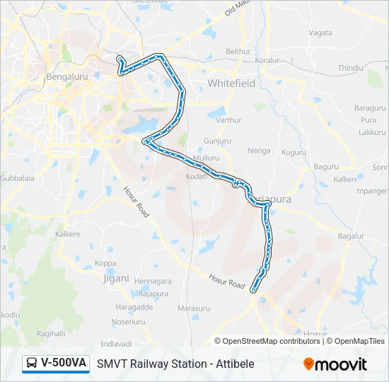 V-500VA Bus Line Map