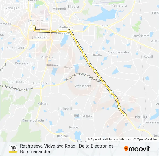 YELLOW Metro Line Map