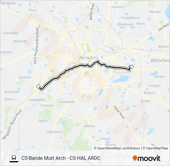 HAL PV-3 Bus Line Map