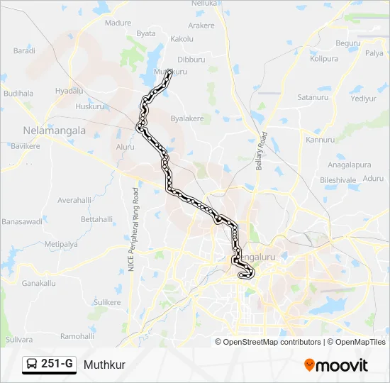 251-G Bus Line Map