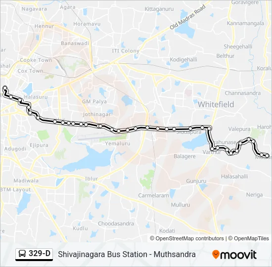 329-D Bus Line Map