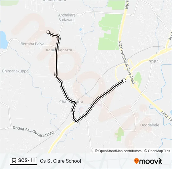 SCS-11 Bus Line Map
