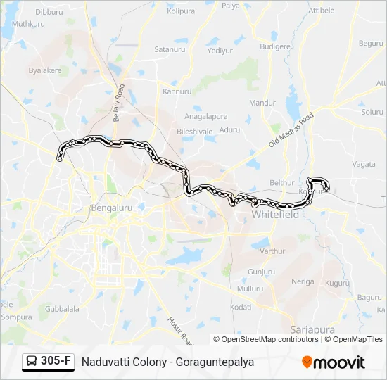 305-F Bus Line Map