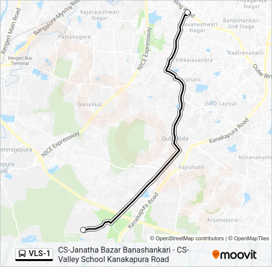 VLS-1 Bus Line Map