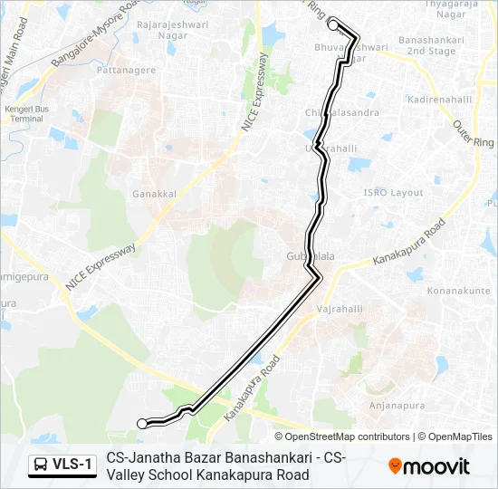 VLS-1 Bus Line Map