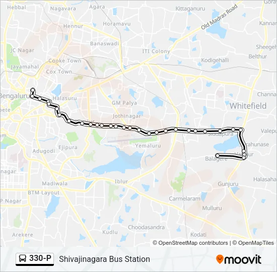 330-P Bus Line Map