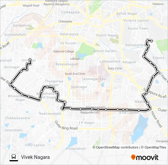 201 VVK-SNR Bus Line Map