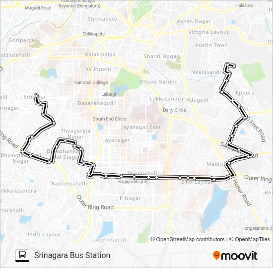 201 VVK-SNR Bus Line Map