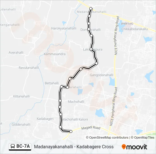 BC-7A Bus Line Map