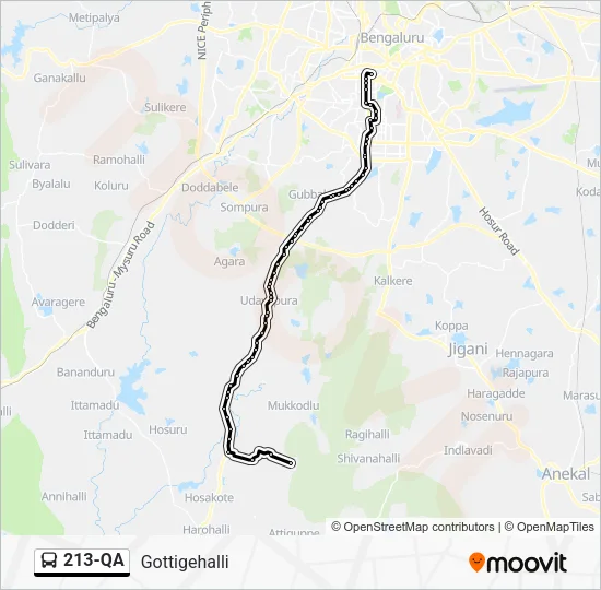 213-QA Bus Line Map