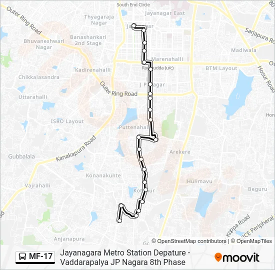 MF-17 Bus Line Map