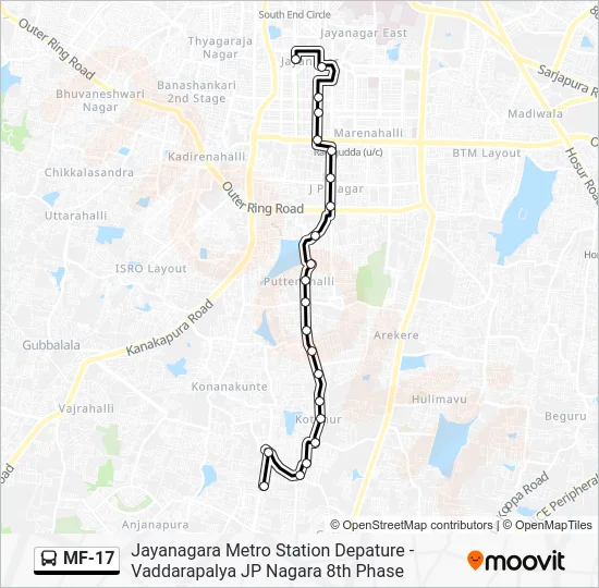 MF-17 Bus Line Map